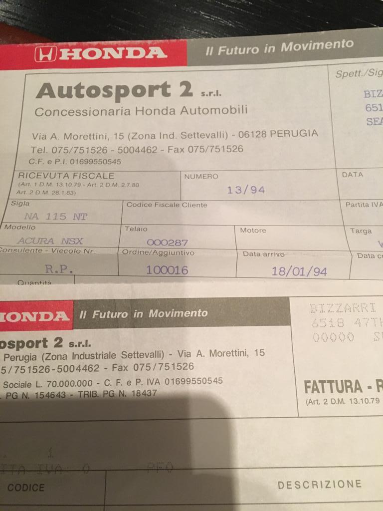 Honda NSX Targa - MANUAL - LHD