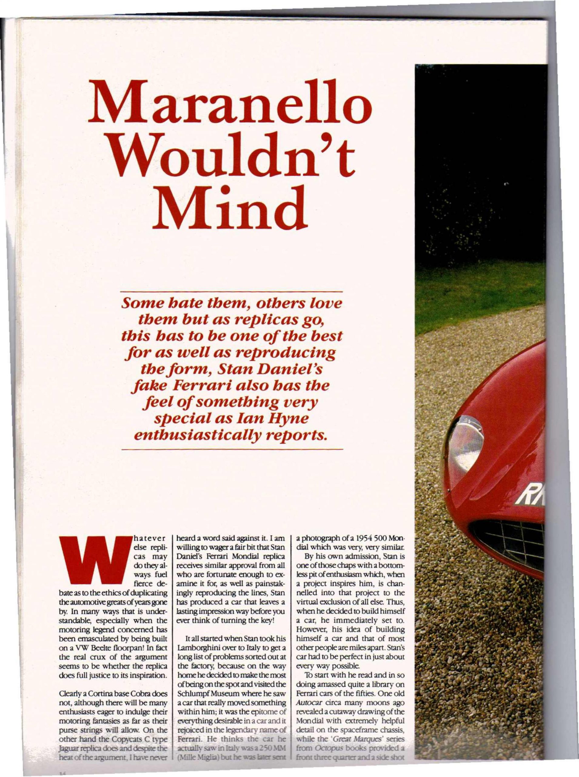 SD500 Ferrari Mondial Replica (Stan Daniels)